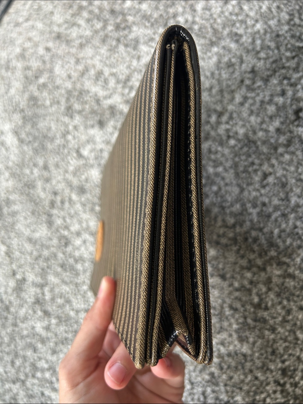 Striped Canvas Clutch - Picture 12 of 13